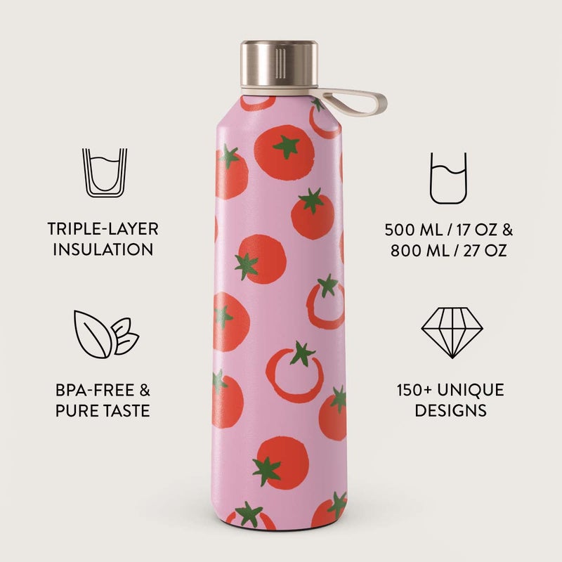 Burga Water Bottle. Keep Your Drinks At The Perfect Temperature And Your Style Impeccable, Whether At The Gym, Office, Or Outdoors (Salsa) (500 Ml) - Image 2